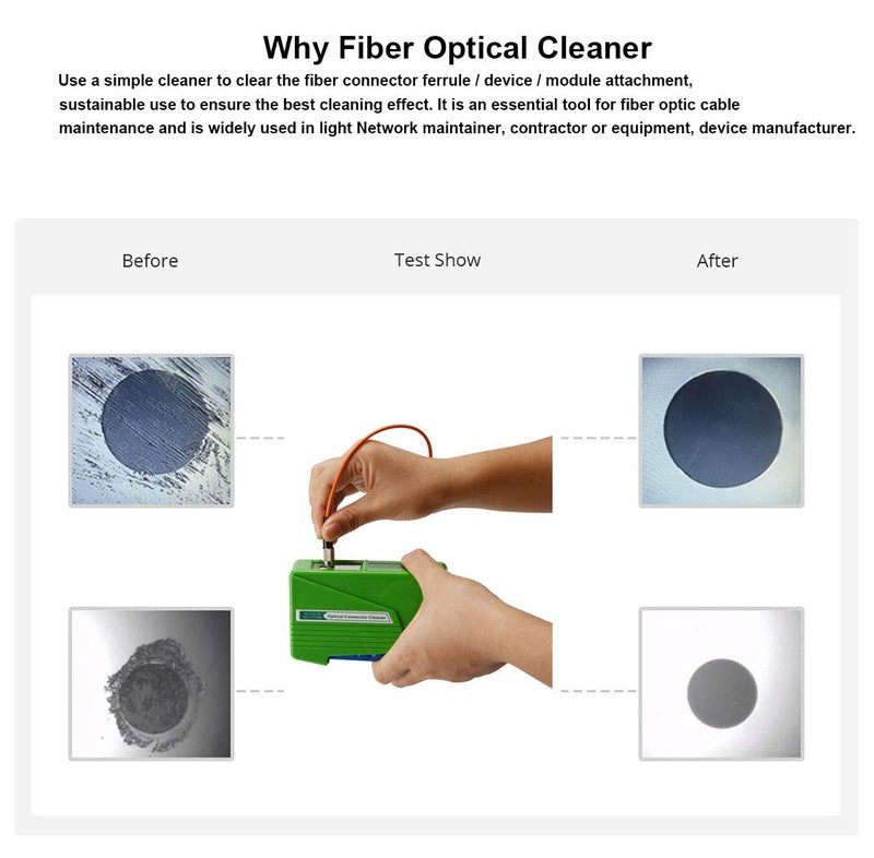YIENFBEV Fiber Optic Connector Cleaner, Fiber Optic Clean Supports 1.25mm/2.5mm,SC,FC,ST,MU,LC, All Types of Connectors, Cleans Over 500 Times - Image 2